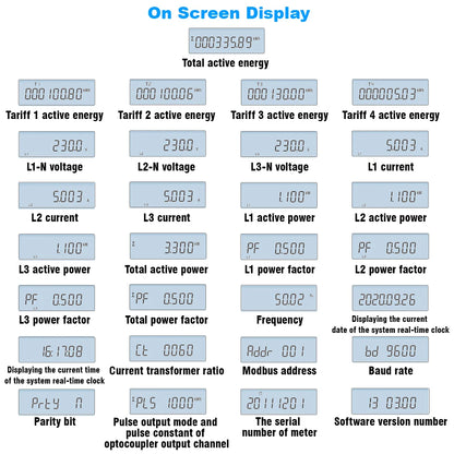 Tuya Smart Three-Phase Bidirectional Electricity Meter with WiFi & ZigBee for KWh Monitoring, featuring RS485 Interface AC 380V