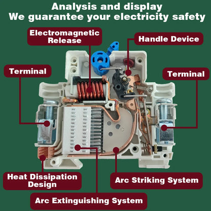 1P 2P 3P 4P DC 1000V AC 240V 400V MCB Solar PV Circuit Breaker Overload Protection Short Circuit Protection Switch Photovoltaic