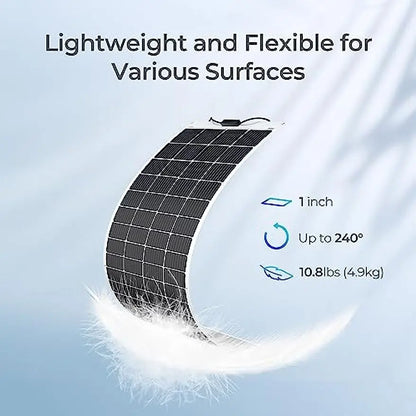 Solar Panel 200W 12V Lightweight Monocrystalline Semi-Flexible