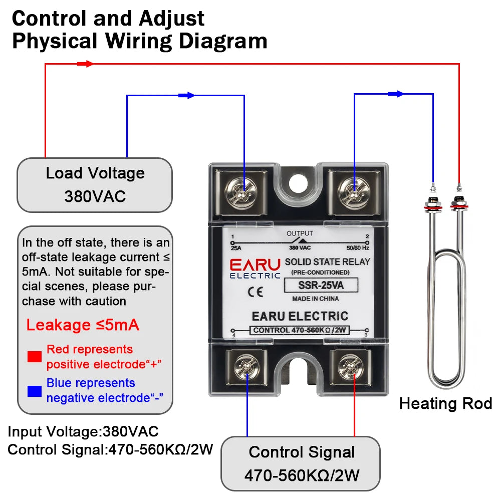 SSR-10VA 25VA 40VA Solid State Relay Voltage Regulator SSR 10-150A  AC 380V Output Potentiometer for PID Temperature Controller