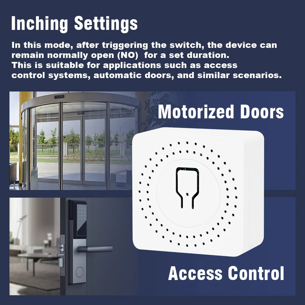 Tuya App 16A 2 Way DIY Mini WiFi Smart Switch Breaker Module Timer Relay Voice Wireless Remote Control for Alexa Google Home