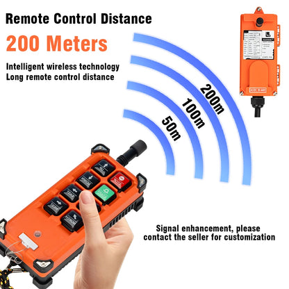 F21-E1B 2 Transmitter + 1 Receiver 220V 380V 110V 12V 24V Industrial Remote Controller Switches Hoist Crane Control Lift Crane