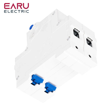 2P Type C AC230V MCB Leakage Protector RCBO Overload Short Circuit Protection Residual Current Circuit Breaker Switch RCCB RCD