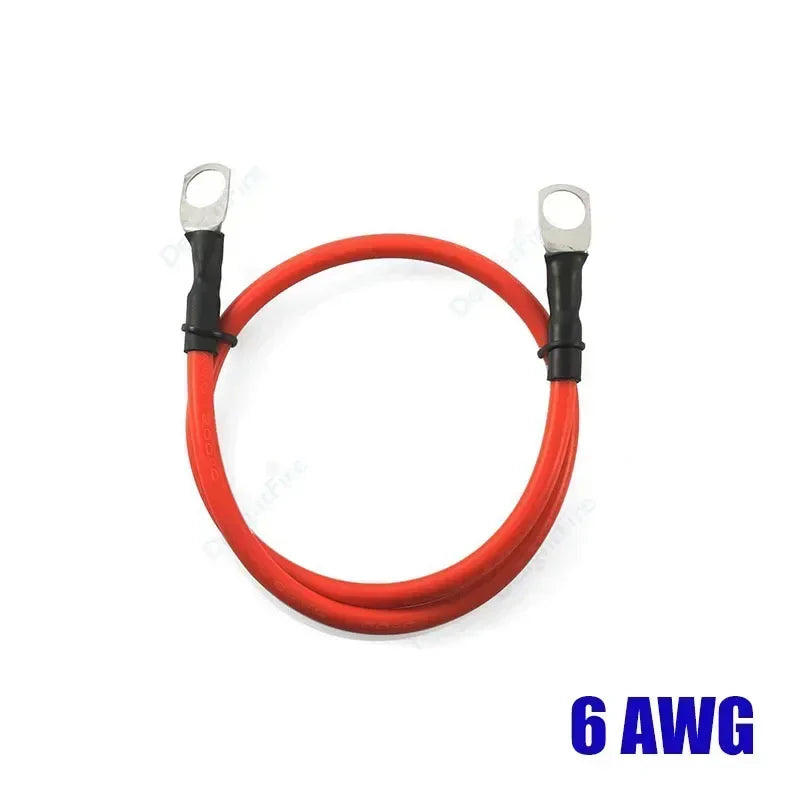 6AWG 16mm2 Inverter Silicone Wire Red Black with M6 M8 M10 Lugs by 54 Energy - Renewable Energy Store