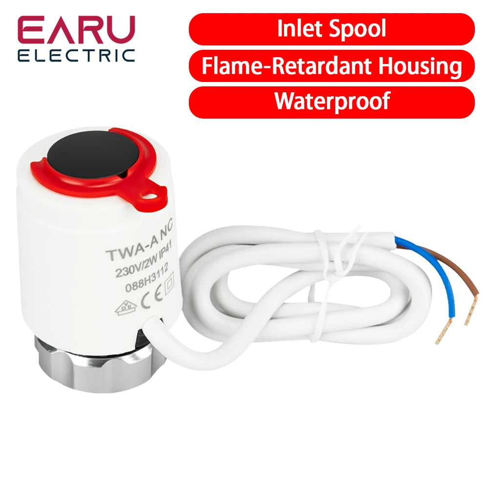 Floor Heating Valve NC AC 230V M30*1.5mm Electric Thermal Actuator Manifold For Underfloor Heating TRV Thermostatic Radiator