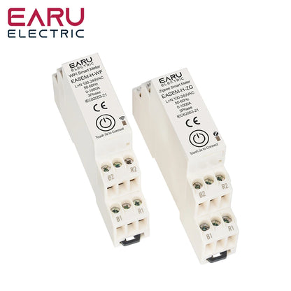 Tuya Smart WiFi ZigBee Energy Meter with 3 CT Clamps for Solar PV System Power Production Consumption Bidirectional Monitoring