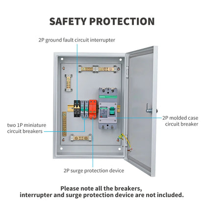 200 Amp DC Circuit Breaker Box for Off-Grid Solar System Home RV Trailer