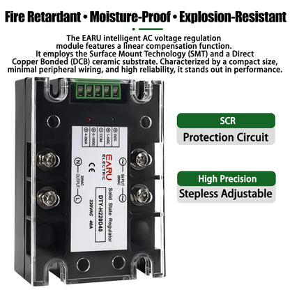 AC 220V Single Phase Full Isolation Voltage Regulator Module 25A-200A With Heat Sink Fan Kit - SMT DCB High Precision Industrial
