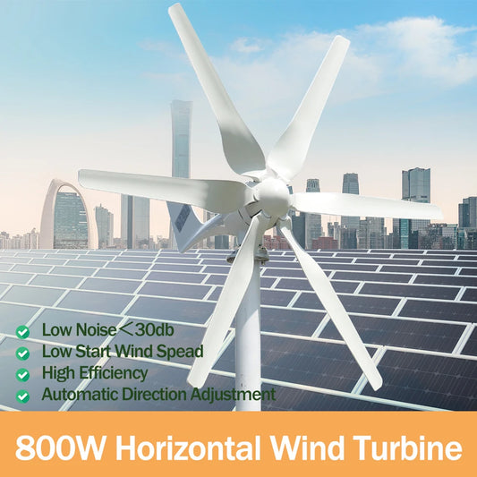 800W Free Energy Small Windmill Wind Power High Efficient 12V 24V Wind Turbine Generator For Home Yacht Farm Street Lamps