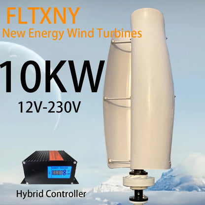 New Design Vertical Wind Turbine Power Generator Free Energy 10KW 12V-230V Alternative With MPPT Controller