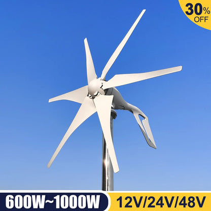 DIDITO 800W  1000W 12V 24V Wind Turbine Generator Complete Set Windmill MPPT/Charge Controller Small  Generador Electrico - 54 Energy - Renewable Energy Store