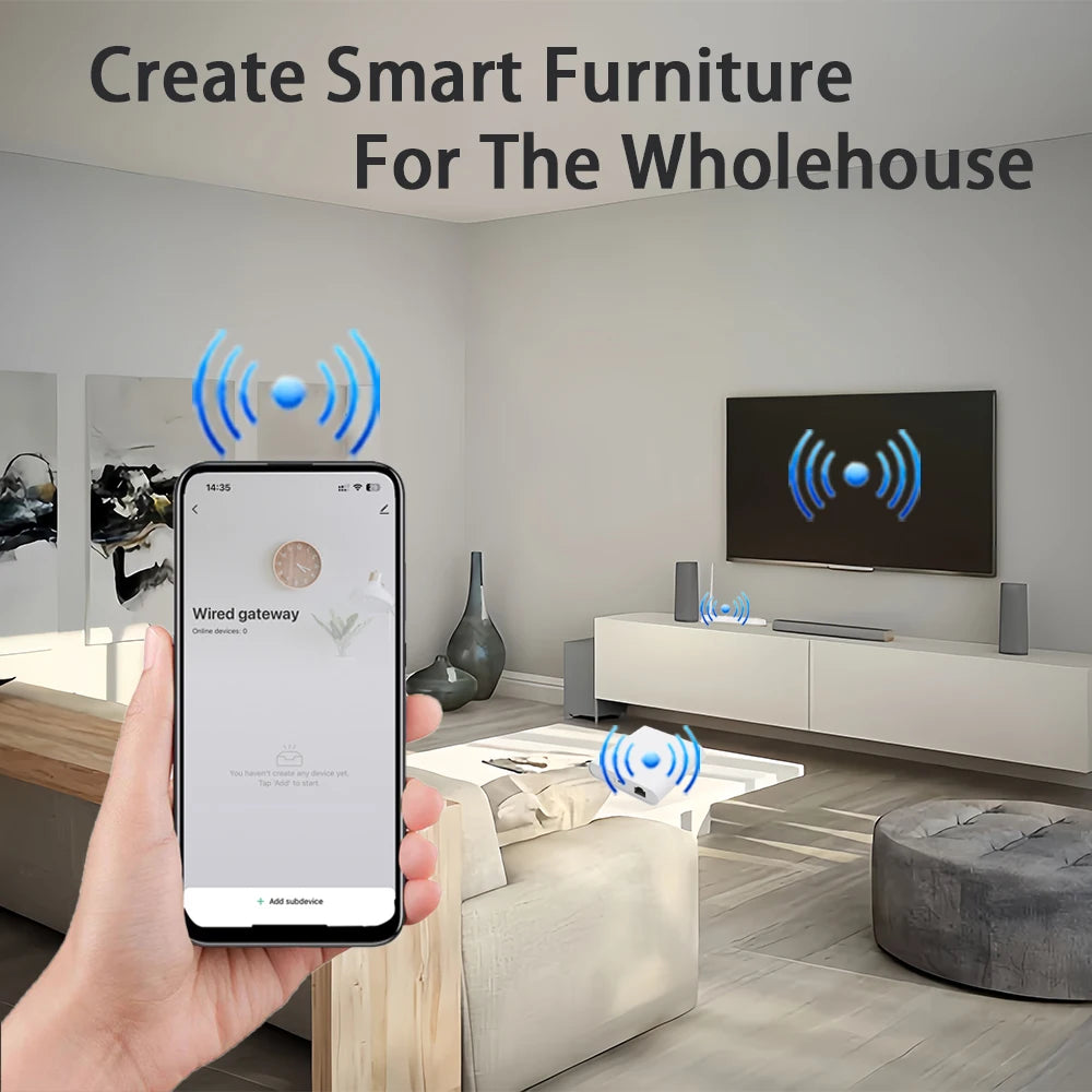 Tuya APP Wired Zigbee Bridge Smart Home Zigbee Gateway Hub Remote to Control Zigbee Devices Smart Life APP for Alexa Google Home