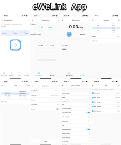 Tuya eWeLink WiFi Smart Circuit Breaker 1P+N 63A MCB Time Relay Switch Energy Meter kWh Voltage Current Protector Remote Control