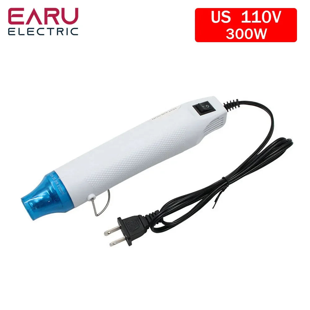 EU US 110V 220V DIY Using Heat Gun Electric Power Tool Hot Air 300W Temperature Gun With Supporting Seat Shrink Plastic DIY Tool