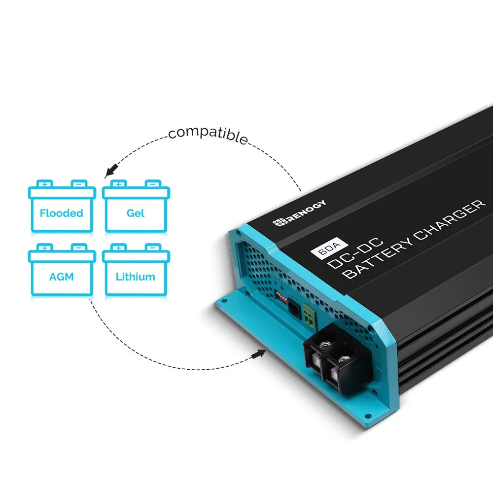 12V 60A DC to DC Lithium AGM GEL Battery Charger