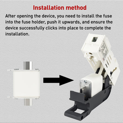 1Pcs Fuse Disconnector Switch for 100A 160A NT00 Battery Fuse Plug-in Knife Type Installation Suitable DC 12V-1000V AC 500V 690V