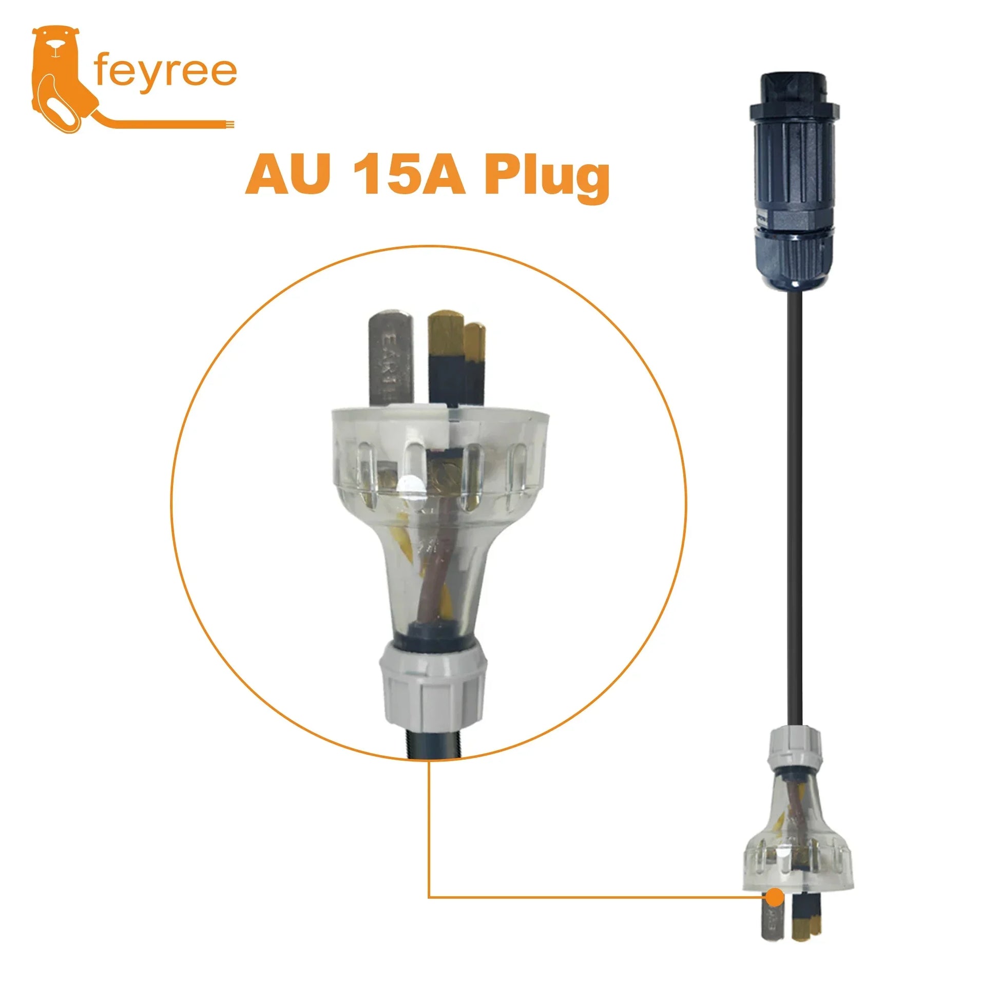 feyree 7kw Electric Vehicle Charging Adapter To EU AU Brazil Male Adapter EV Charger Connector Customized plug for Electric Car by 54 Energy - Renewable Energy Store
