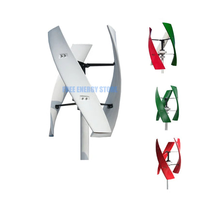 CE Noiseless Vertical Axis Windmill 800W 12V 24V 48V Permanent Coreless Magnet Wind Turbine Generator Homeuse