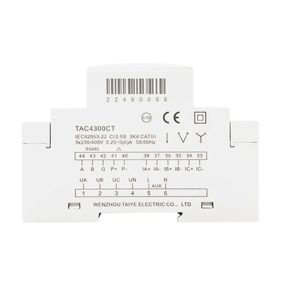 Din Rail 3 Phase Energy Monitor Consumption Power Meter kwh Ammeter With 3PCS RS485 Modbus 50/100/15/200CT 230VAC