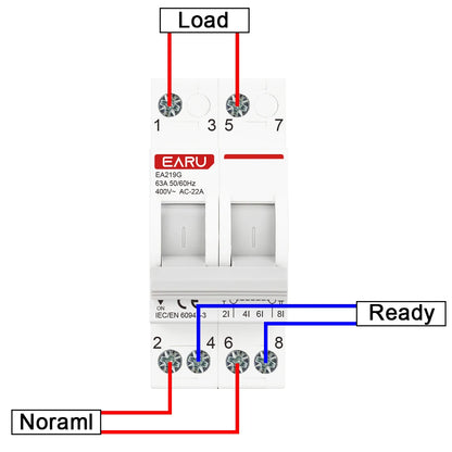 1P 2P 3P 4P 40A 63A 125A Din Rail Modular MTS Dual Power Manual Transfer Switch Isolating Discounnecting Switch Circuit Breaker