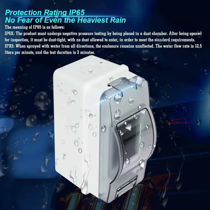 2P DC 1000V 6A-63A MCB 2 Way HT-2 1 In 1 Out Solar Photovoltaic PV Combiner Box Circuit Breaker Waterproof Distribution Box IP65