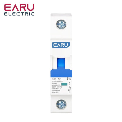 1P 2P 3P 4P DC 1000V AC 240V 400V MCB Solar PV Circuit Breaker Overload Protection Short Circuit Protection Switch Photovoltaic