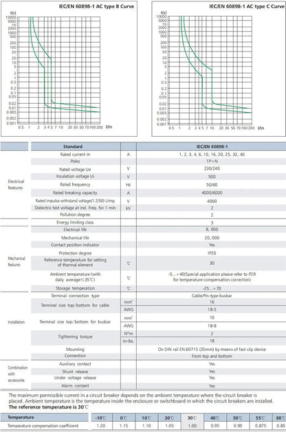 DPN 1P+N AC 230V Mini Circuit Breaker MCB 6A 10A 16A 20A 25A 32A Din Rail Mounting Cutout Miniature Household Air Switch OEM DIY