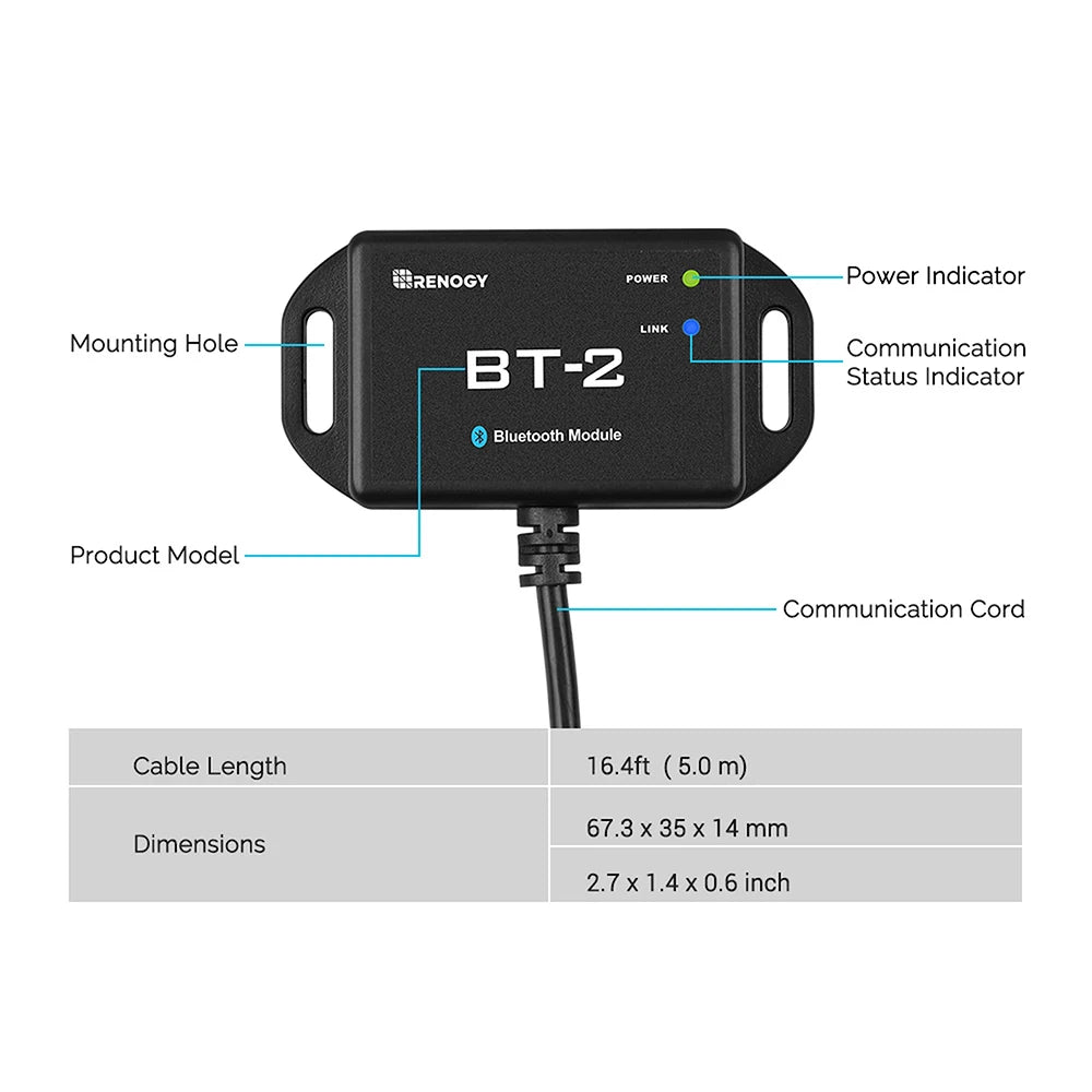 BT-2 Bluetooth Module RJ45 Communication Port Wirelessly Monitor Real-time Insight