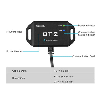 BT-2 Bluetooth Module RJ45 Communication Port Wirelessly Monitor Real-time Insight