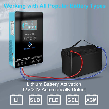 Pure sine wave 4.5kw 4500w hybrid inverter 24v 150A MPPT controller power supply sloar system - 54 Energy - Renewable Energy Store