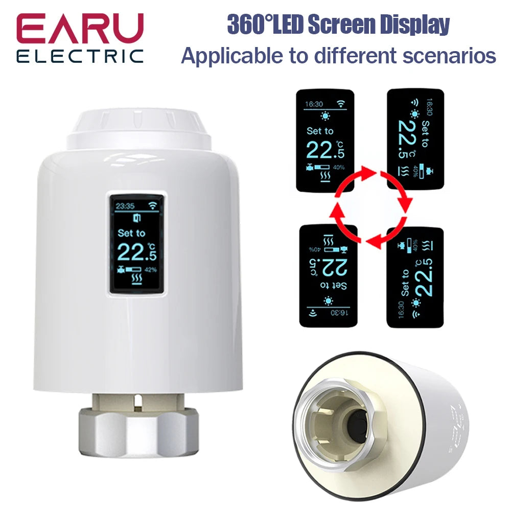 eWeLink App Smart ZigBee Thermostat Radiator TRV Programmable Actuator Heating Remote Temperature Controller Alexa Google Home