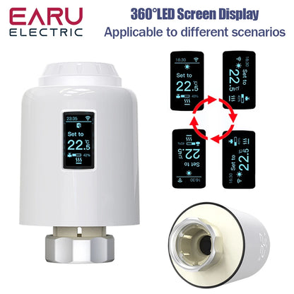 eWeLink App Smart ZigBee Thermostat Radiator TRV Programmable Actuator Heating Remote Temperature Controller Alexa Google Home