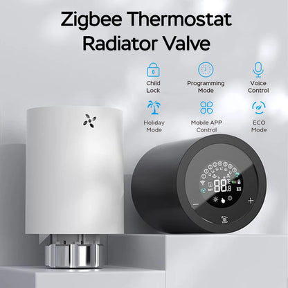 Tuya Smart ZigBee Radiator Actuator TRV Programmable Thermostatic Radiator Valve App Remote Temperature Controller Support Alexa