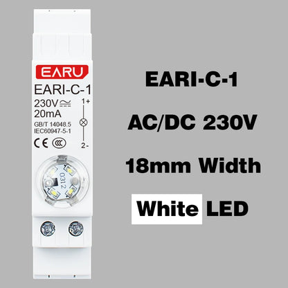 18mm Rail Indicator Light AC DC 220V 230V LED Dual Color Signal Light Tri Color Indicator Light 50/60Hz Light Red Green Blue