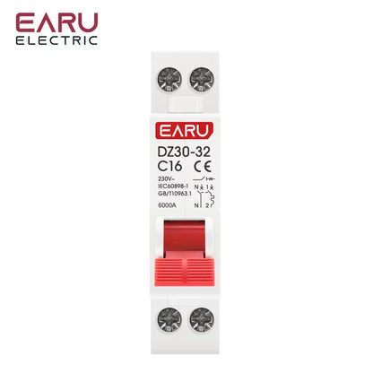 DPN 1P+N AC 230V Mini Circuit Breaker MCB 6A 10A 16A 20A 25A 32A Din Rail Mounting Cutout Miniature Household Air Switch OEM DIY