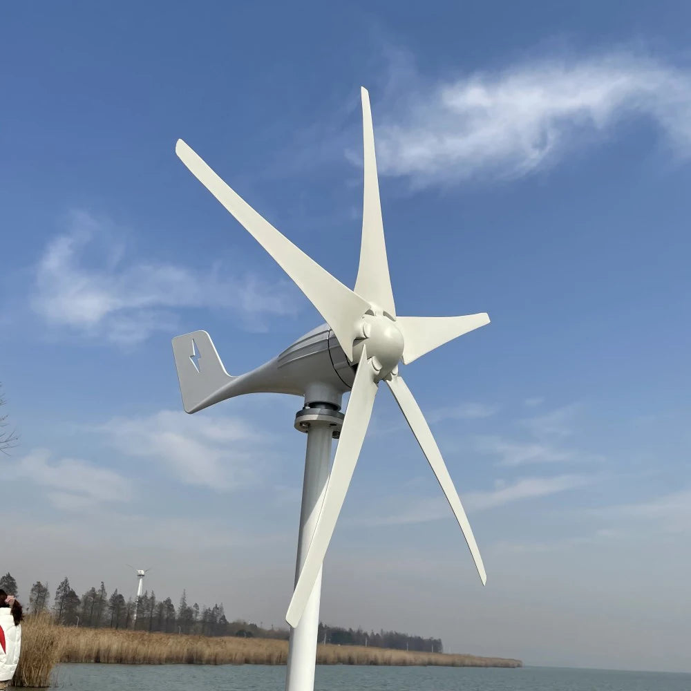 China 2000W 3000W 3 Blades New Energy Horizontal Wind Turbine Generator 12v 24v 48v Home Use Low Noise Small Windmill