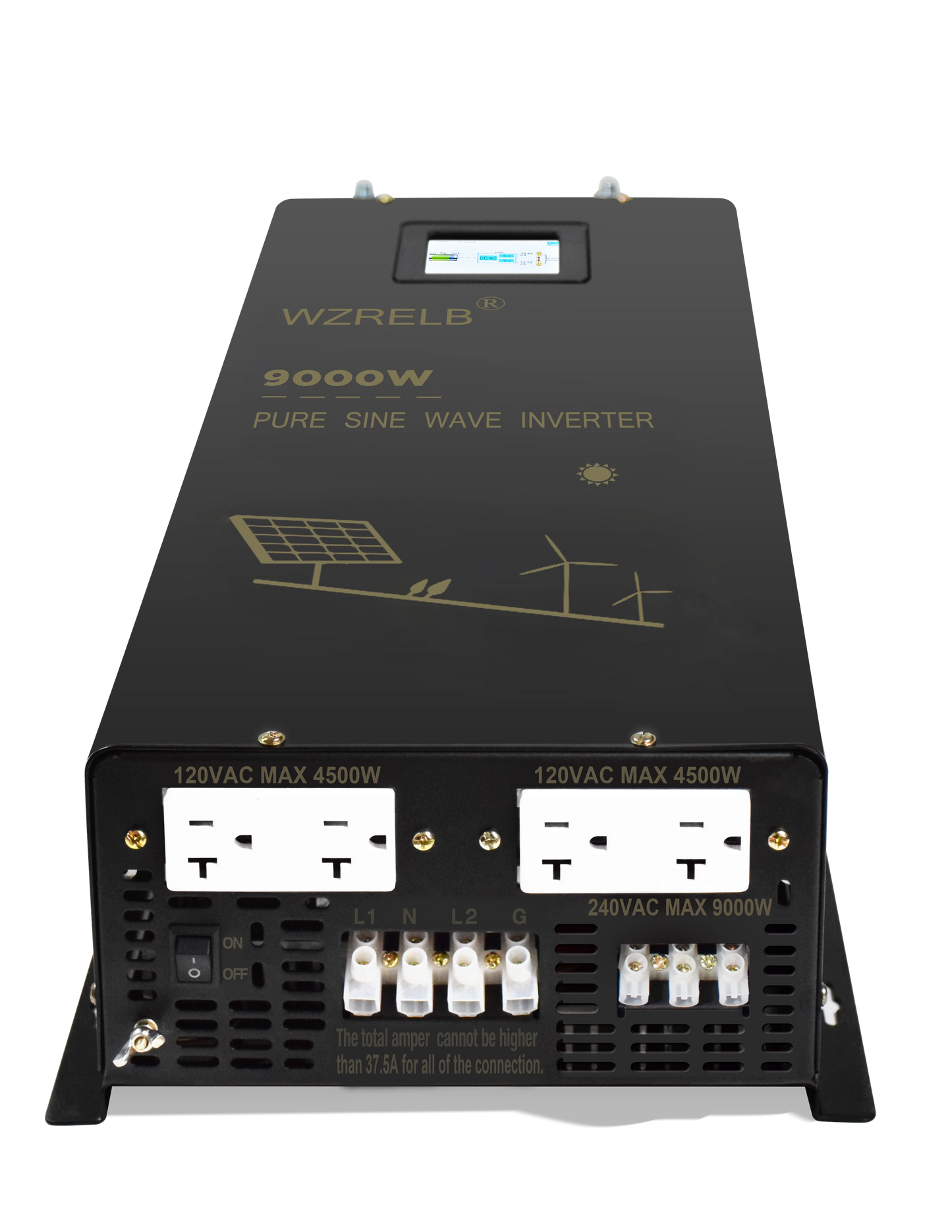 10000W Split-phase Pure Sine Wave Solar Inverter Power Supply Battery 24V/36V/48V/96V DC to 110/220V,120/240V AC Converter Wired