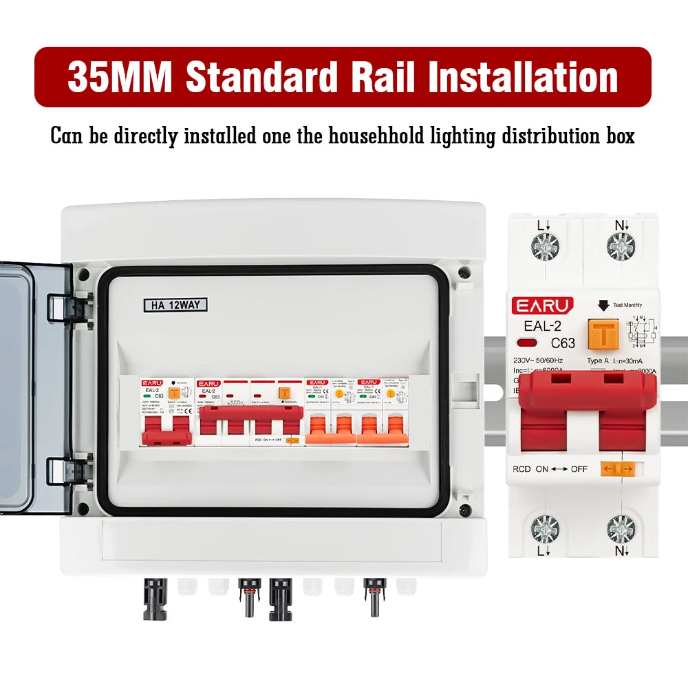 2P 4P AC 230V 400V Type A RCBO RCCB MCB Electronic Residual Current Circuit Breaker Over Short Current 30mA Leakage Protection