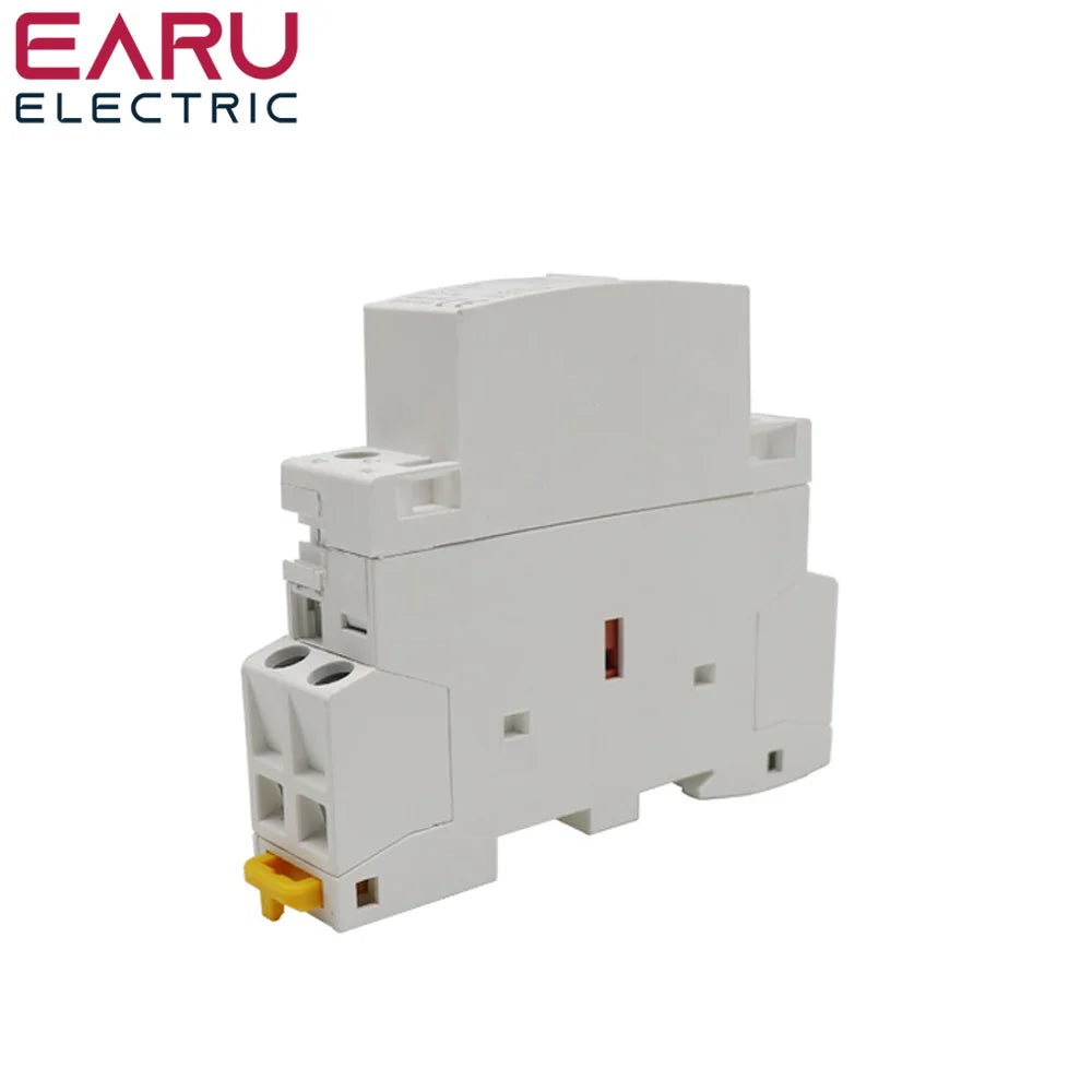 Din Rail Mounted Household Modular AC Contactor 2P 16A 20A 25A 2NO 2NC 1NO 1NC AC220V AC230V 50/60Hz For Smart Home House Hotel