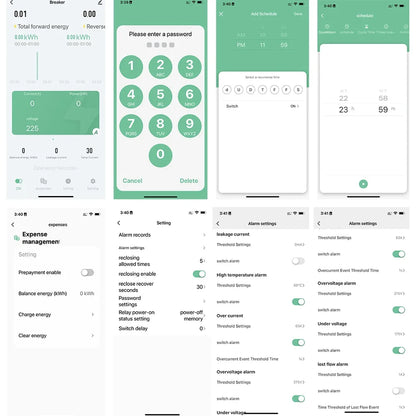 Tuya WiFi Smart Bidirectional Energy Meter Power kWh Meter Earth Leakage Over Under Voltage Protector Timer Relay Switch Breaker