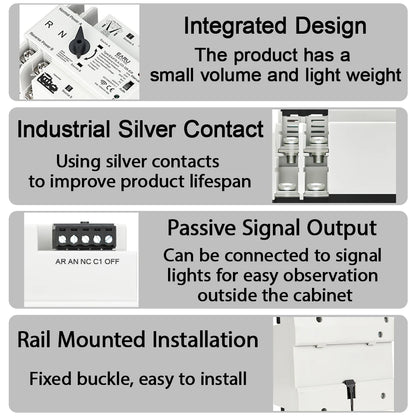 eWeLink WiFi Smart Remote Control 2P 125A AC 230V ATS Dual Power Automatic Transfer Electrical Selector Switch Uninterrupted