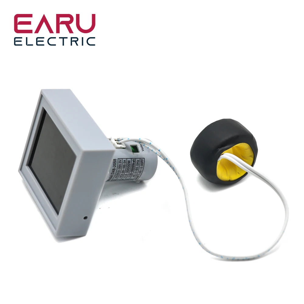 AC 50-300V Digital Voltmeter Ammeter 100A Wattmeter Power Energy Frequency Meter Voltage Monitor Current Factor Volt AmpHerz KWH