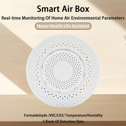 Tuya WiFi ZigBee Smart Air Quality Sensor Air Box Formaldehyde VOC CO2 Sensor Temperature Humidity Monitor Via Alexa Smart Life