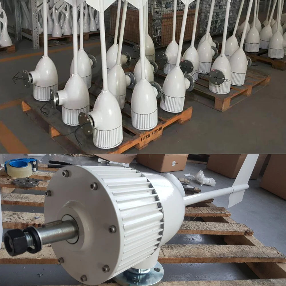 4000W 6000W Energy Sources Electric Power Generator 12v 24v 48v Wind Turbine 4kw 3 Blades Permanent Maglev With Mppt Charge