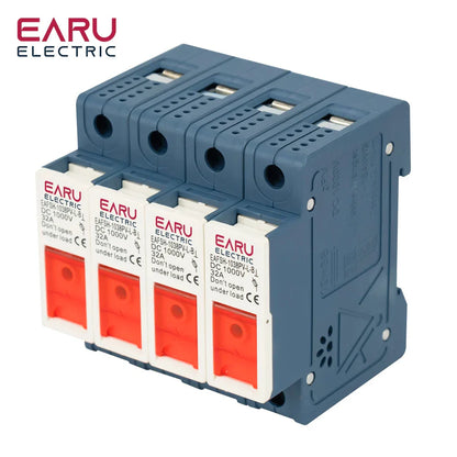 1P 2P 3P 4P Solar DC Fuse Holder High Voltage Solar PV DC 1000V Photovoltaic 6A-32A Photovoltaic System Protection Protector gPV