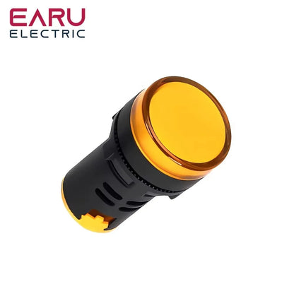 22MM Panel LED Power Electronic Indicator Pilot Signal Light Lamp AC DC 12V 24V 110V 220V 380V Red Green Yellow Blue White LED