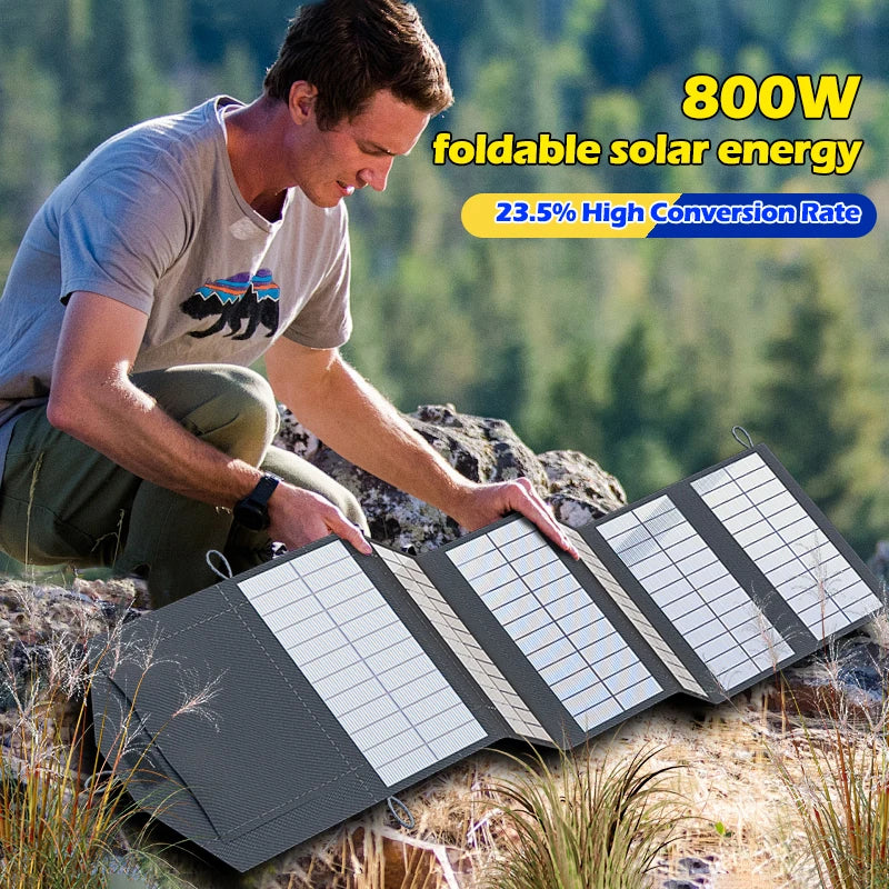 Portable Polysilicon Solar Panel Charger USB 800W 5V DC Foldable For Hiking And Camping by 54 Energy - Renewable Energy Store