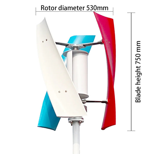 Sell Vertical Axis Residential Wind Turbine Generator Free Energy Power 1000W 24V 48V 3 Blades Windmill For Home Farm Street Use by 54 Energy - Renewable Energy Store