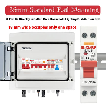 18MM 1P+N AC 230V Type A 6A-40A B C Curve RCBO MCB Residual Current Circuit Breaker Over Short Current 30mA Leakage Protection
