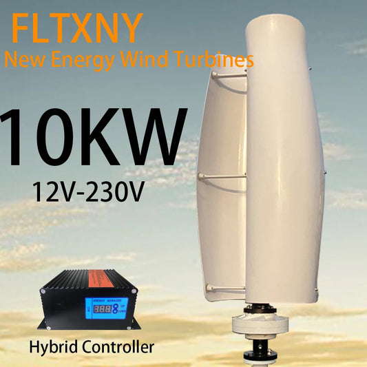 Wind Turbine Vertical Axis Permanent Maglev Generator Electric Power Generator 12V 24V 48V 10KW With Mppt Charge Controller